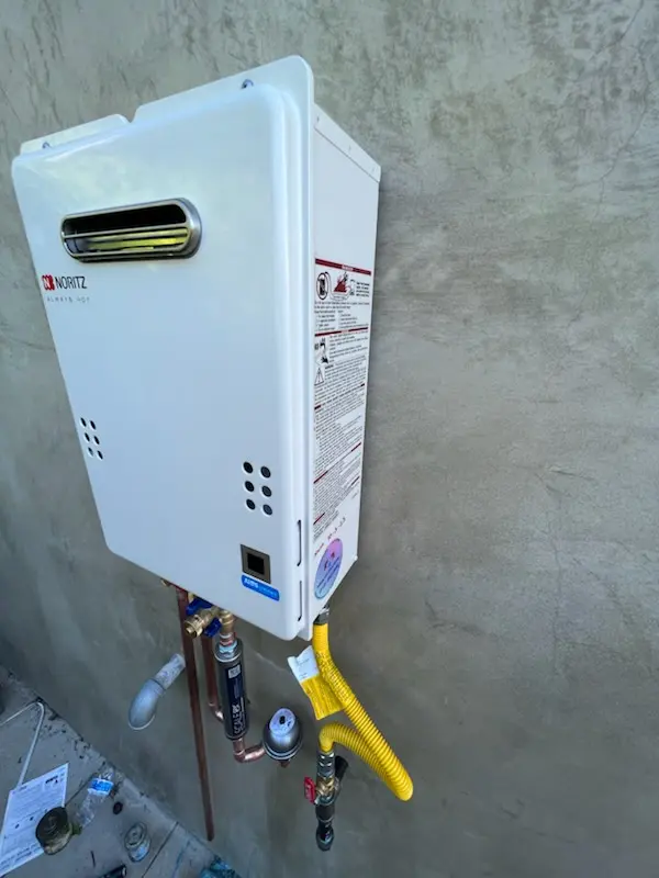 Tankless water heater installation for Settlers Landing homes